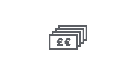 Several cash notes icon