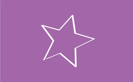 White star on a purple background.